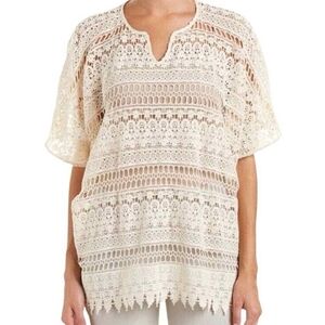 CAbi Cream Lace Blouse